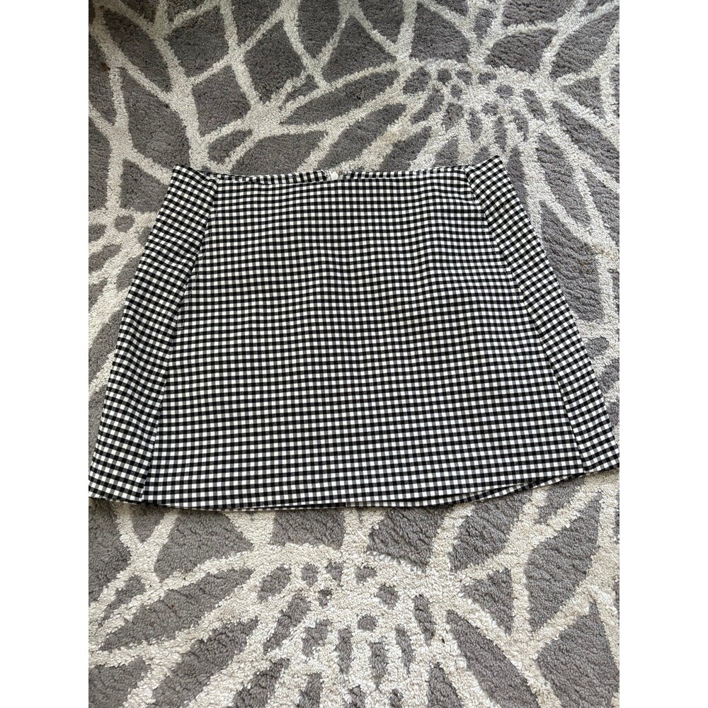 Black and White Plaid Gingham Urban Outfitters Mini Skirt
